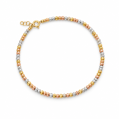 Luxury 18K Tri-Color Gold Bracelet