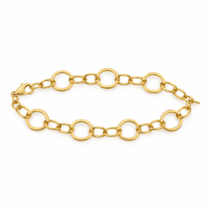 Oval – Gold Chain Bracelet