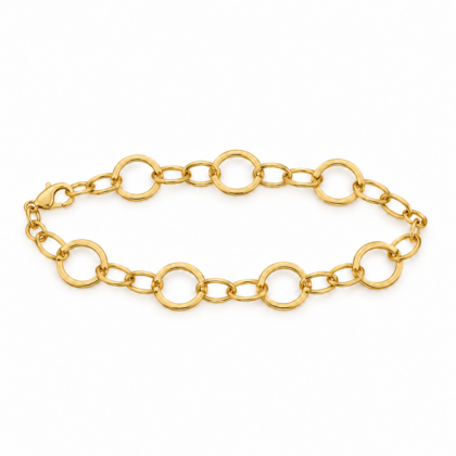 Oval – Gold Chain Bracelet