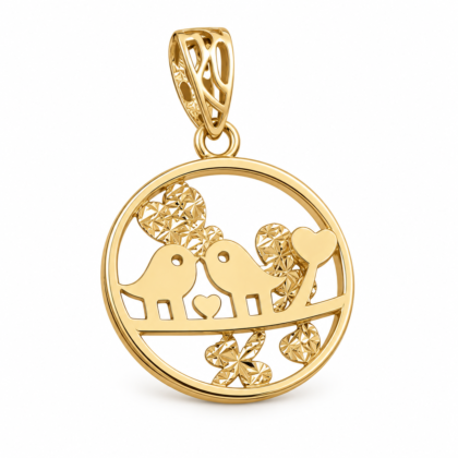 Love Birds 18k Gold Pendant