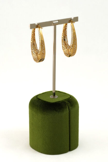 18K Gold Filigree Drop Earrings