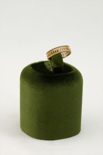 18K Gold Geometric Openwork Ring