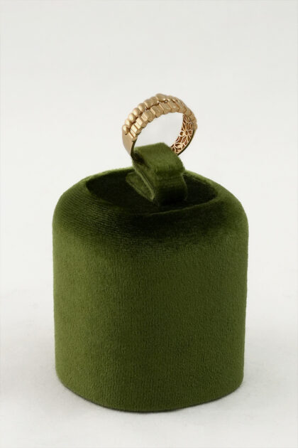 Modern Textured 18k Gold Ring