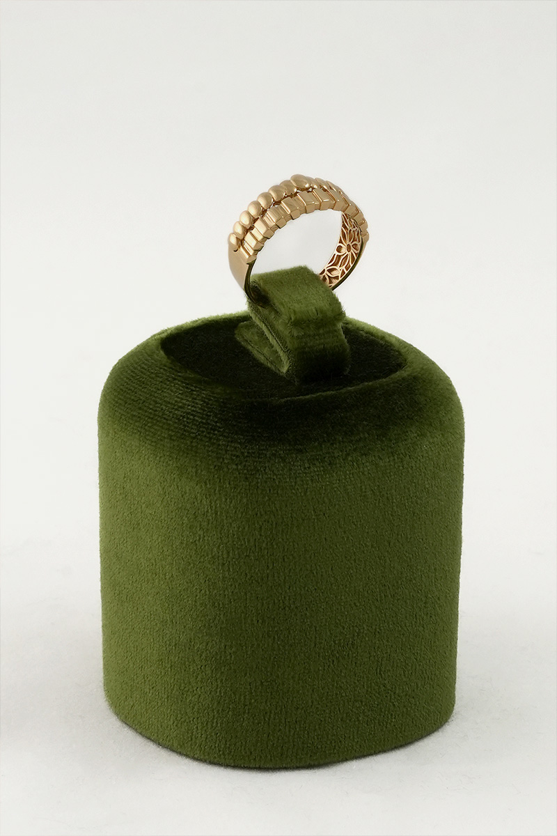 Modern Textured 18k Gold Ring