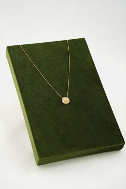 Sunburst 18k Gold Pendant Necklace
