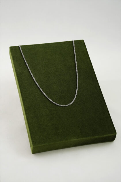 White Gold Rope Chain Necklace