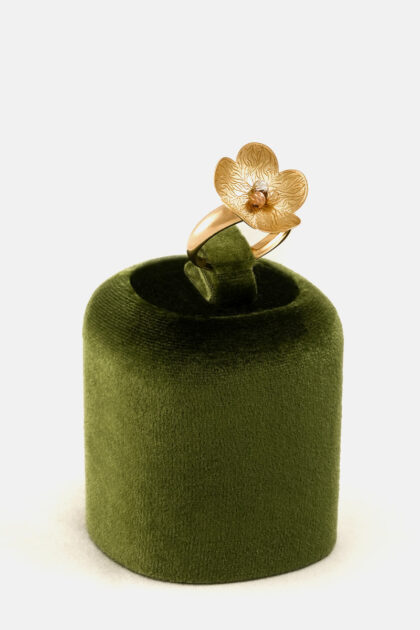 18K Gold Floral Statement Ring