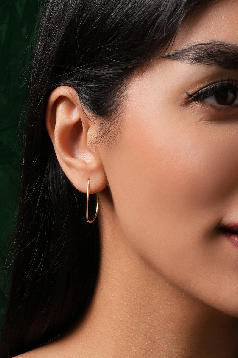 18K Gold Hoop Earrings
