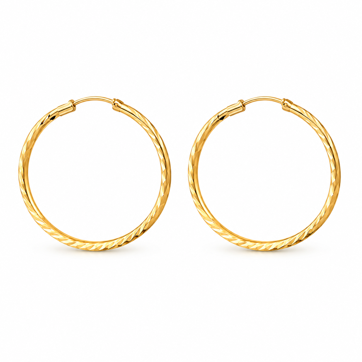 18K Gold Hoop Earrings for Women