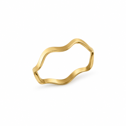 18K Gold Wave Ring