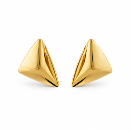 18K Gold Geometric Statement Earrings