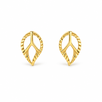 18K Gold Stud Earrings