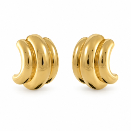 18K Gold Double Hoop Earrings