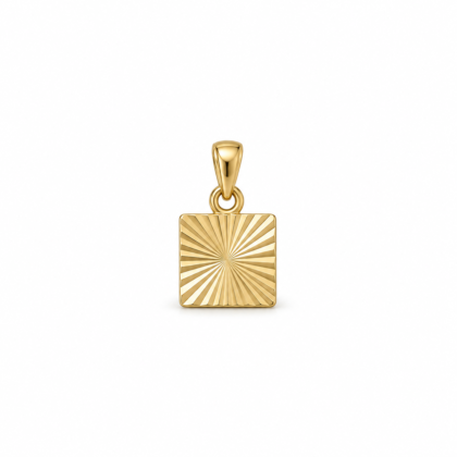 18K Gold Geometric Pendant Charm