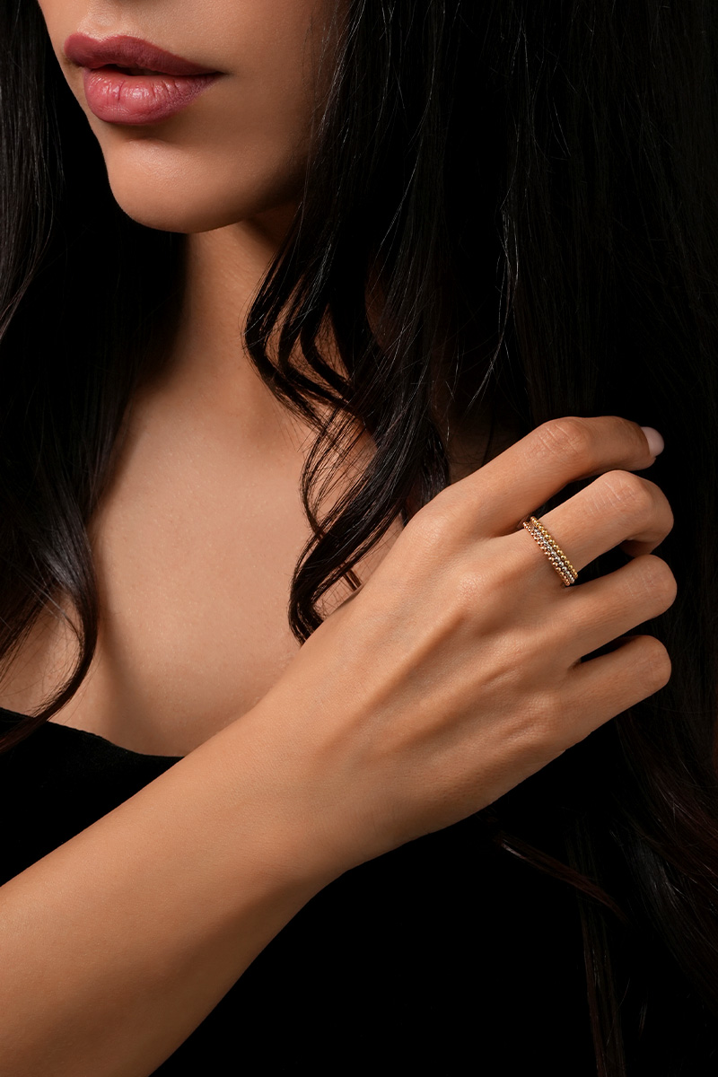 18K Gold Multi-Color Elegant Ring
