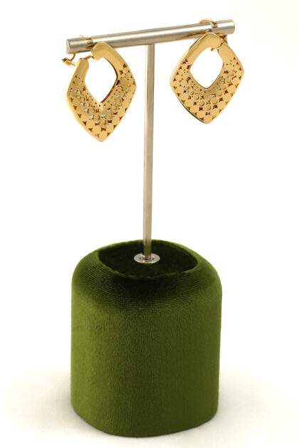 18K Gold Statement Hoop Earrings - High Wieght