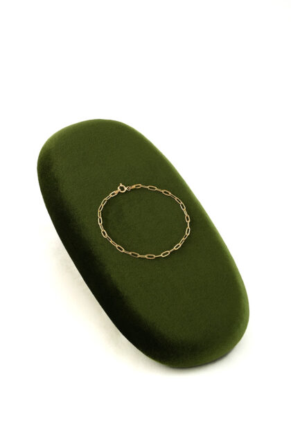 Luxury 18K Gold Paperclip Link Bracelet