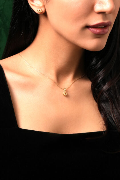 Luxury 18K Gold Pendant Earrings