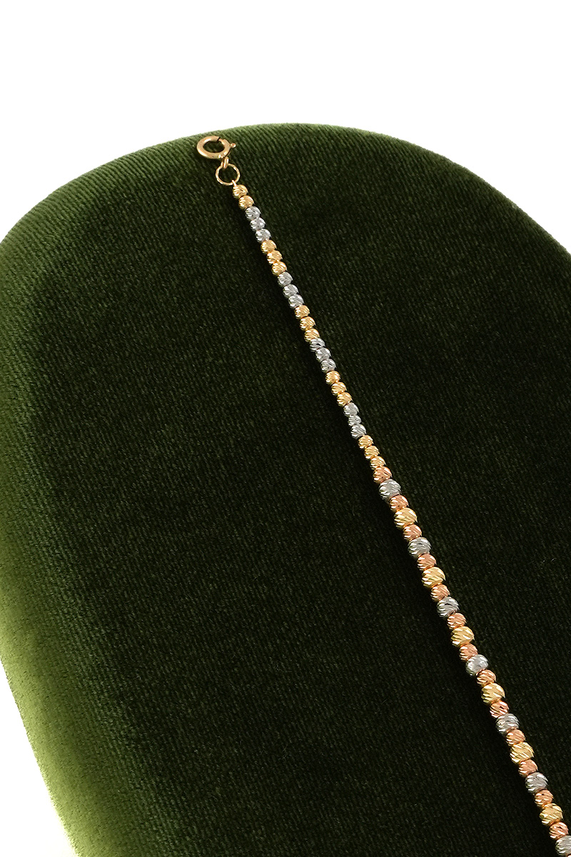 Luxury 18K Tri-Color Gold Bracelet - Image 2