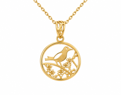 Love Bird 18k Gold Pendant