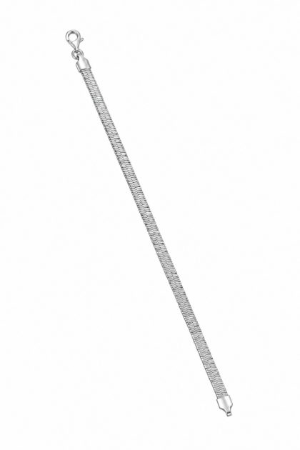 Velvet – Textured White Gold Bracelet