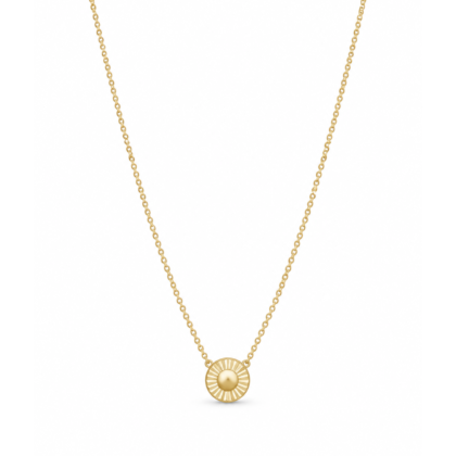Sunburst 18k Gold Pendant Necklace