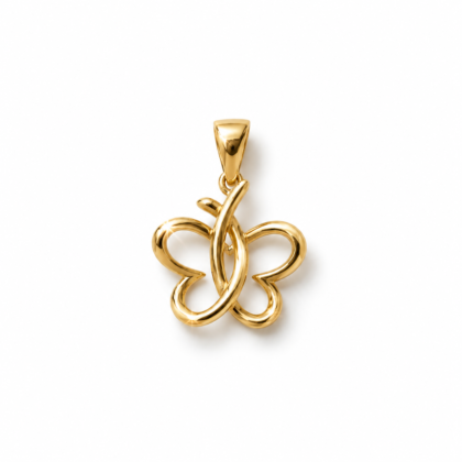 18K Gold Butterfly Pendant